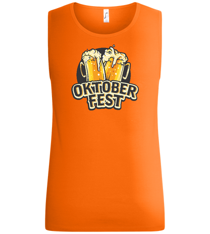 Oktoberfest Beers Design - Basic men's tank top_ORANGE_front