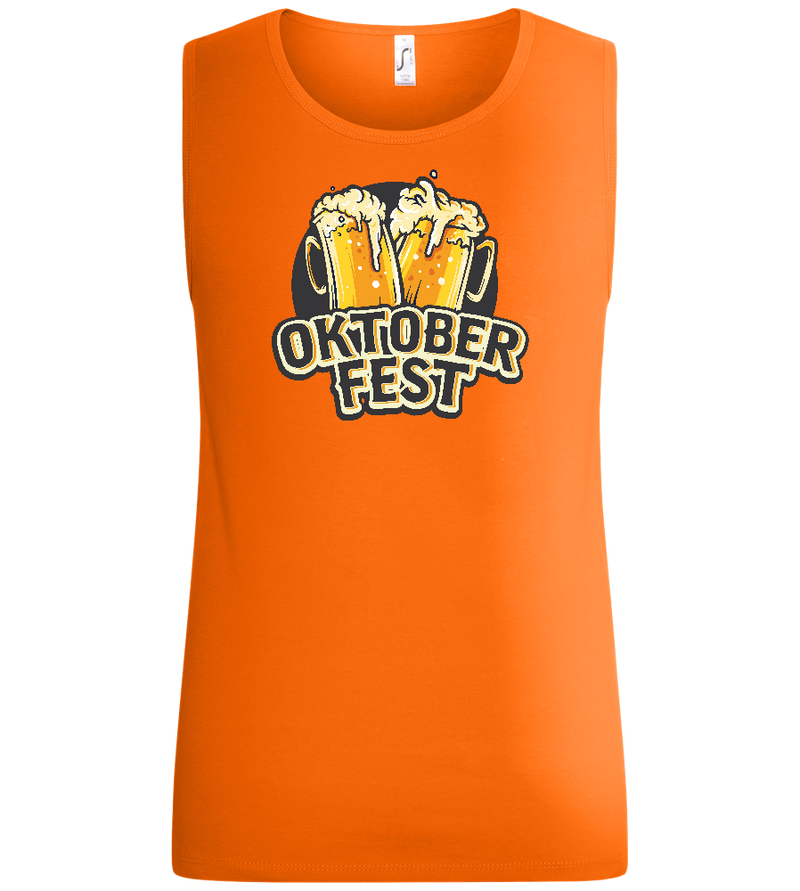 Oktoberfest Beers Design - Basic men's tank top_ORANGE_front