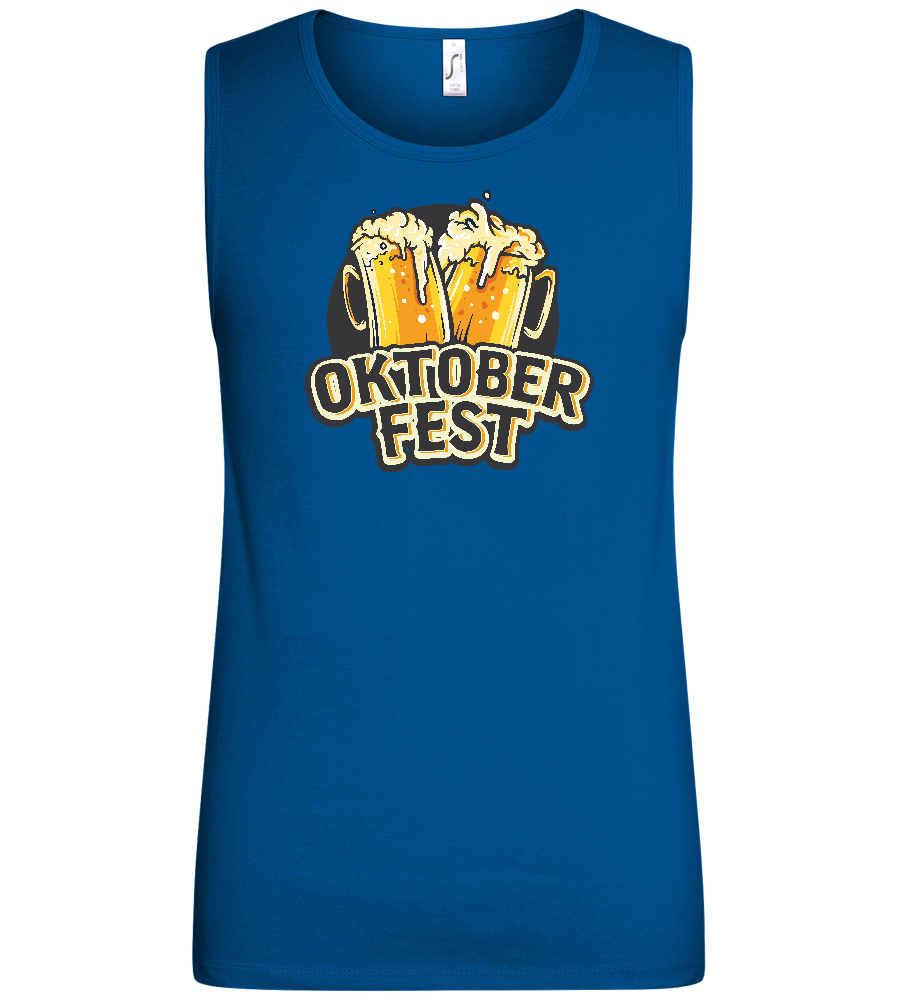 Oktoberfest Beers Design - Basic men's tank top_ROYAL_front