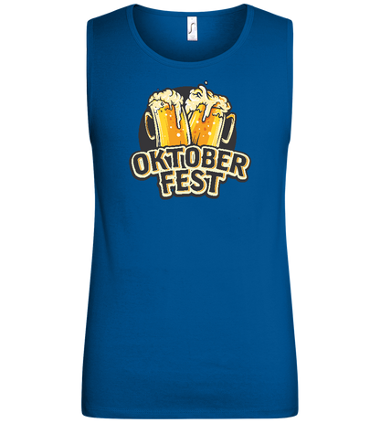 Oktoberfest Beers Design - Basic men's tank top_ROYAL_front