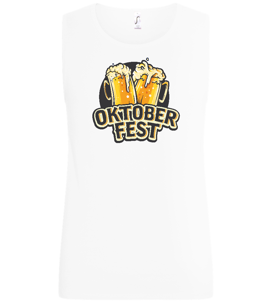 Oktoberfest Beers Design - Basic men's tank top_WHITE_front