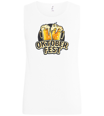 Oktoberfest Beers Design - Basic men's tank top_WHITE_front