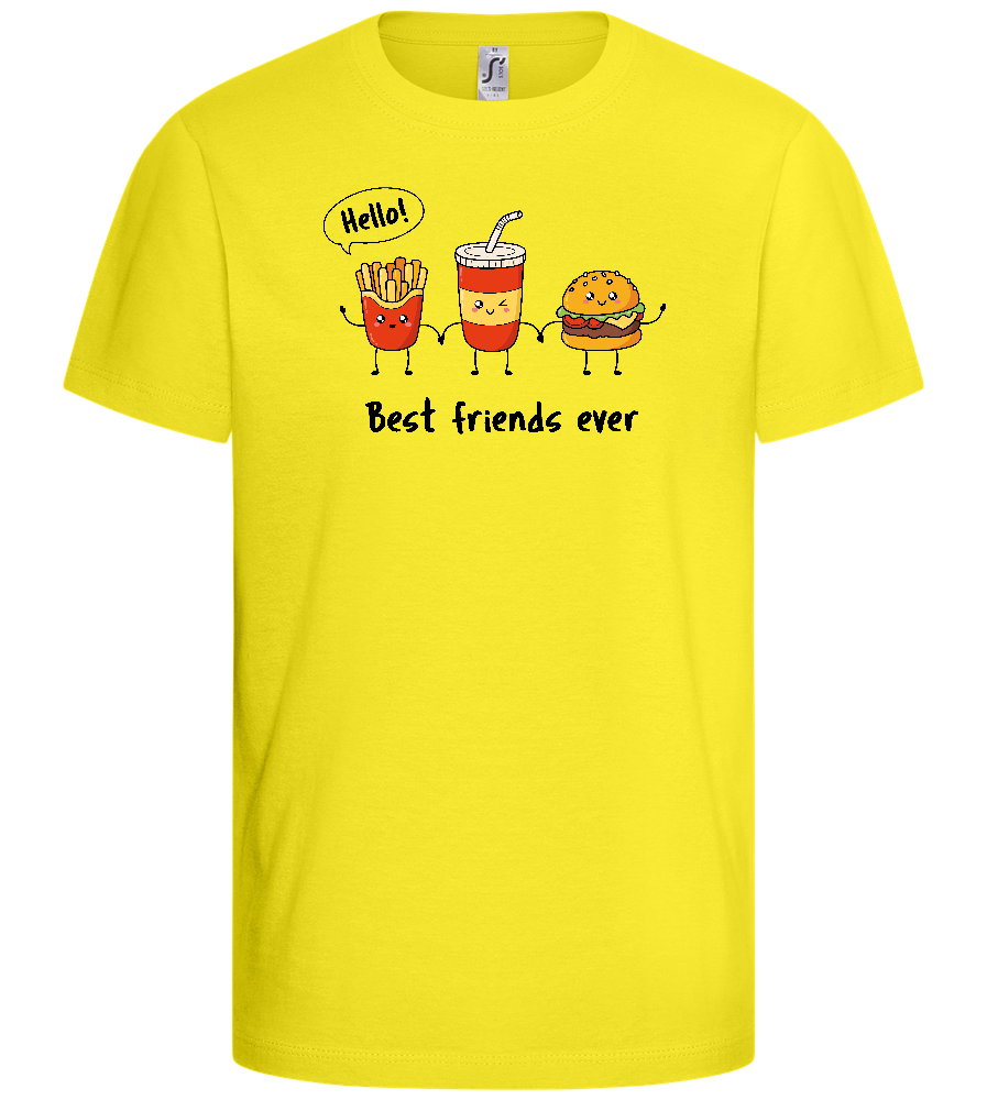 Best Friends Ever Junkfood Design - Basic kids t-shirt_LEMON_front