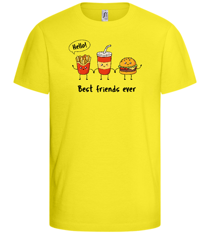 Best Friends Ever Junkfood Design - Basic kids t-shirt_LEMON_front