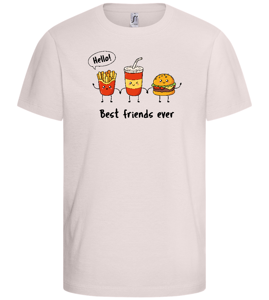 Best Friends Ever Junkfood Design - Basic kids t-shirt_LIGHT PINK_front