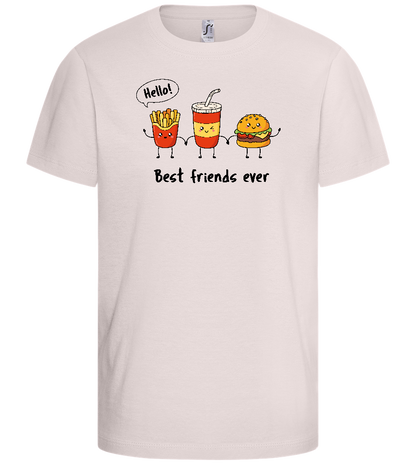 Best Friends Ever Junkfood Design - Basic kids t-shirt_LIGHT PINK_front