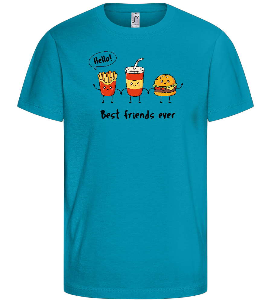 Best Friends Ever Junkfood Design - Basic kids t-shirt_TURQUOISE_front