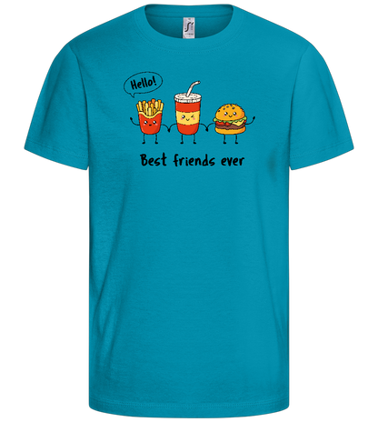 Best Friends Ever Junkfood Design - Basic kids t-shirt_TURQUOISE_front