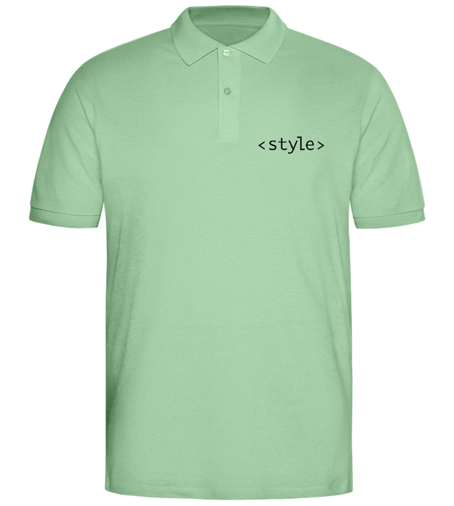 Style Code Design - Comfort men's polo shirt_ICE GREEN_front