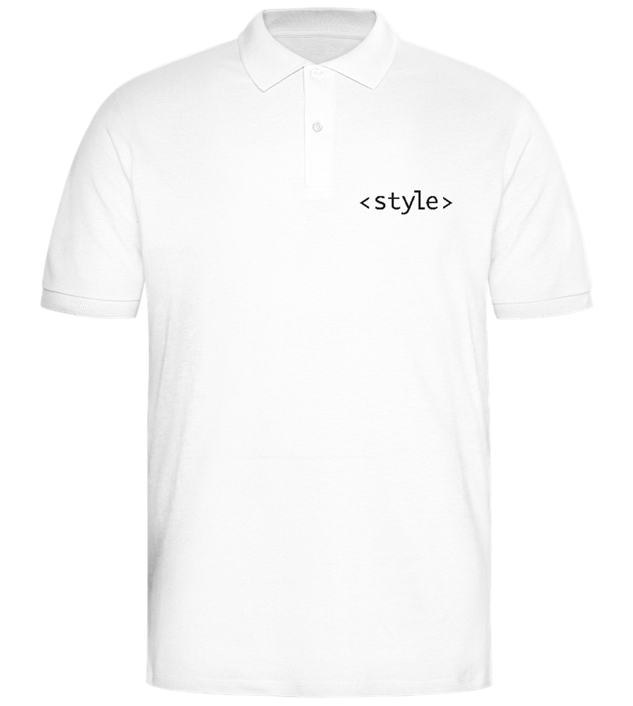 Style Code Design - Comfort men's polo shirt_WHITE_front