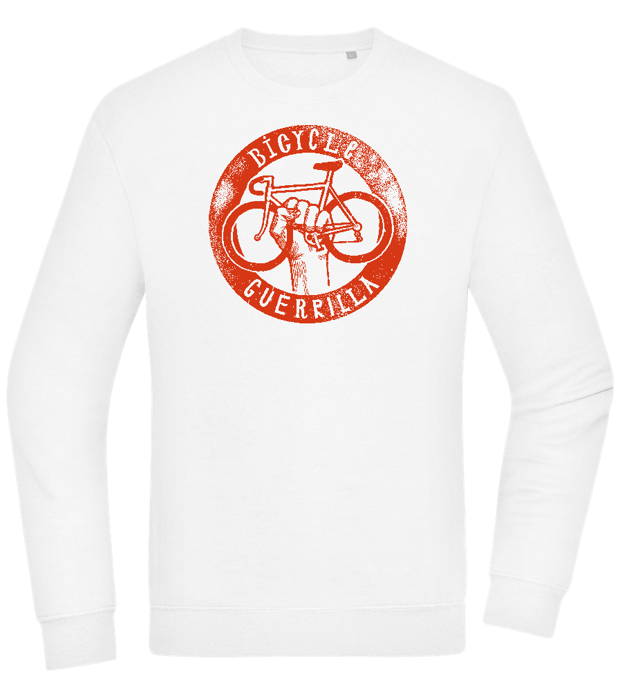 Bicycle Guerrilla Design - Comfort Essential Unisex Sweater_WHITE_front