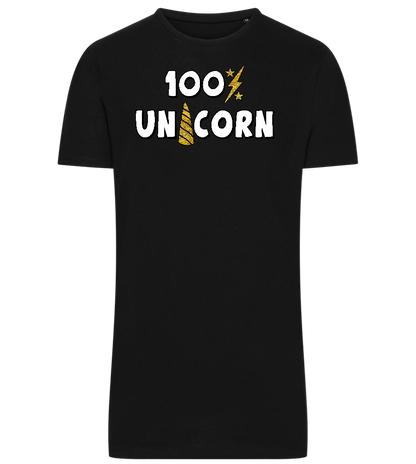 100 Percent Unicorn Design - Comfort men's long t-shirt_DEEP BLACK_front