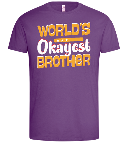 Okayest Brother Design - Premium men's t-shirt_LIGHT PURPLE_front