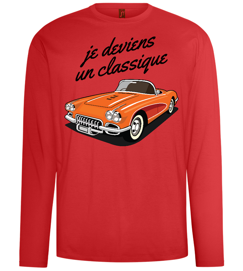 Becoming A Classic Design - Comfort men's long sleeve t-shirt_RED_front