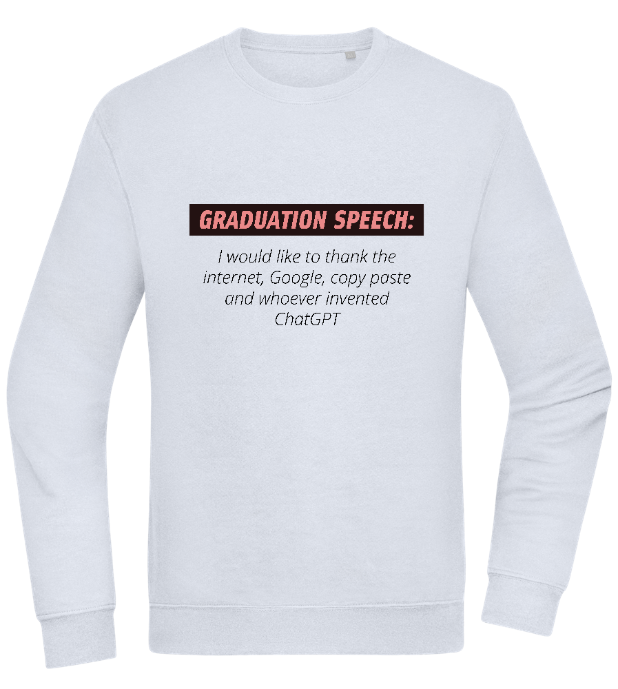 Graduation Speech Design - Comfort Essential Unisex Sweater_CREAMY BLUE_front