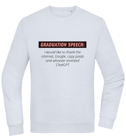 Graduation Speech Design - Comfort Essential Unisex Sweater_CREAMY BLUE_front