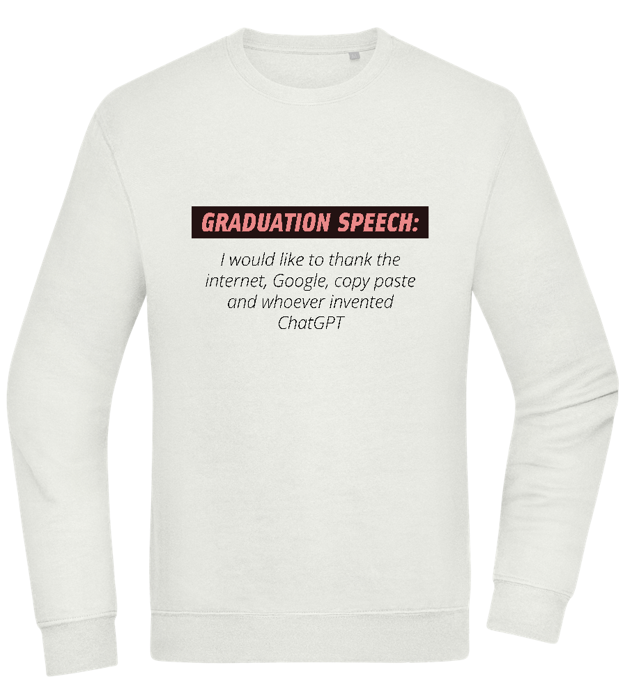 Graduation Speech Design - Comfort Essential Unisex Sweater_CREAMY GREEN_front