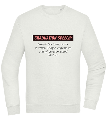 Graduation Speech Design - Comfort Essential Unisex Sweater_CREAMY GREEN_front