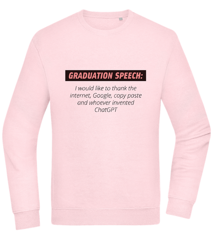 Graduation Speech Design - Comfort Essential Unisex Sweater_LIGHT PEACH ROSE_front