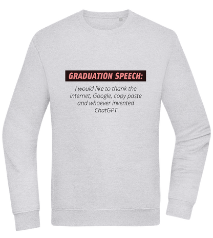 Graduation Speech Design - Comfort Essential Unisex Sweater_ORION GREY II_front