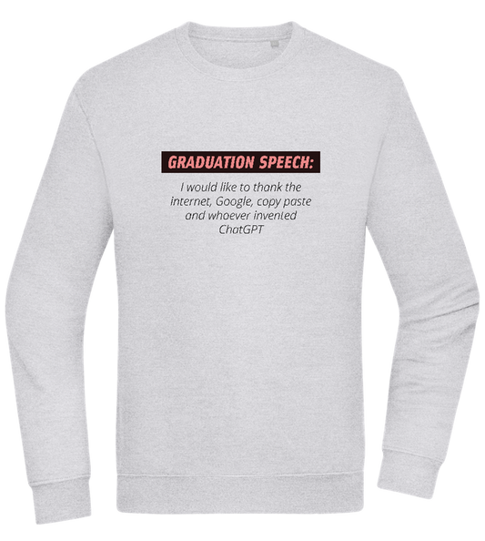 Graduation Speech Design - Comfort Essential Unisex Sweater_ORION GREY II_front