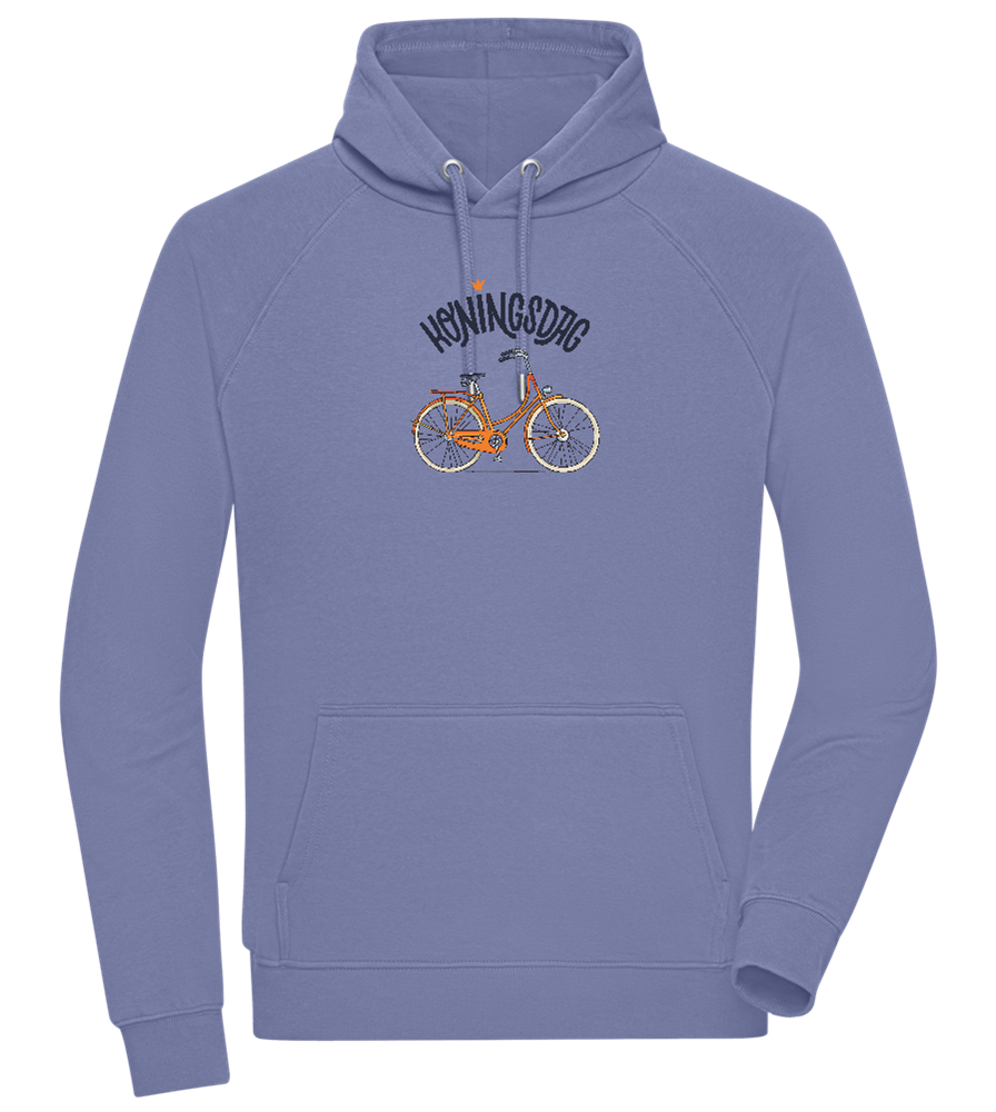 Koningsdag Oranje Fiets Design - Comfort unisex hoodie_BLUE_front