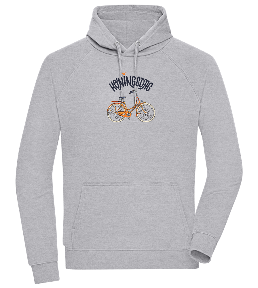 Koningsdag Oranje Fiets Design - Comfort unisex hoodie_ORION GREY II_front