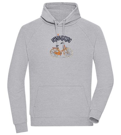 Koningsdag Oranje Fiets Design - Comfort unisex hoodie_ORION GREY II_front