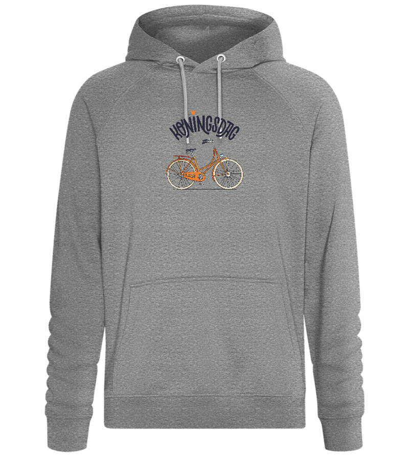 Koningsdag Oranje Fiets Design - Comfort unisex hoodie_ORION GREY II_front