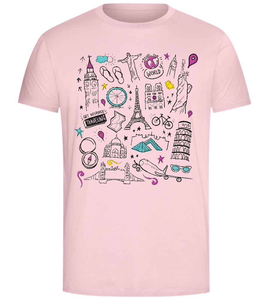 Sights of the World Design - Comfort Unisex T-Shirt_CANDY PINK_front