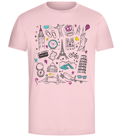Sights of the World Design - Comfort Unisex T-Shirt_CANDY PINK_front