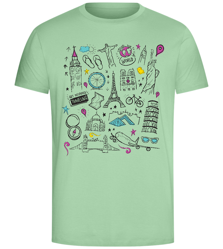 Sights of the World Design - Comfort Unisex T-Shirt_ICE GREEN_front