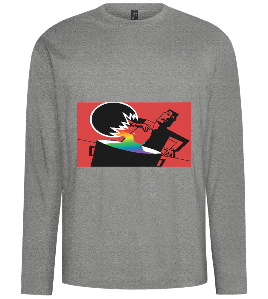 Chemical X Design - Comfort men's long sleeve t-shirt_ORION GREY_front