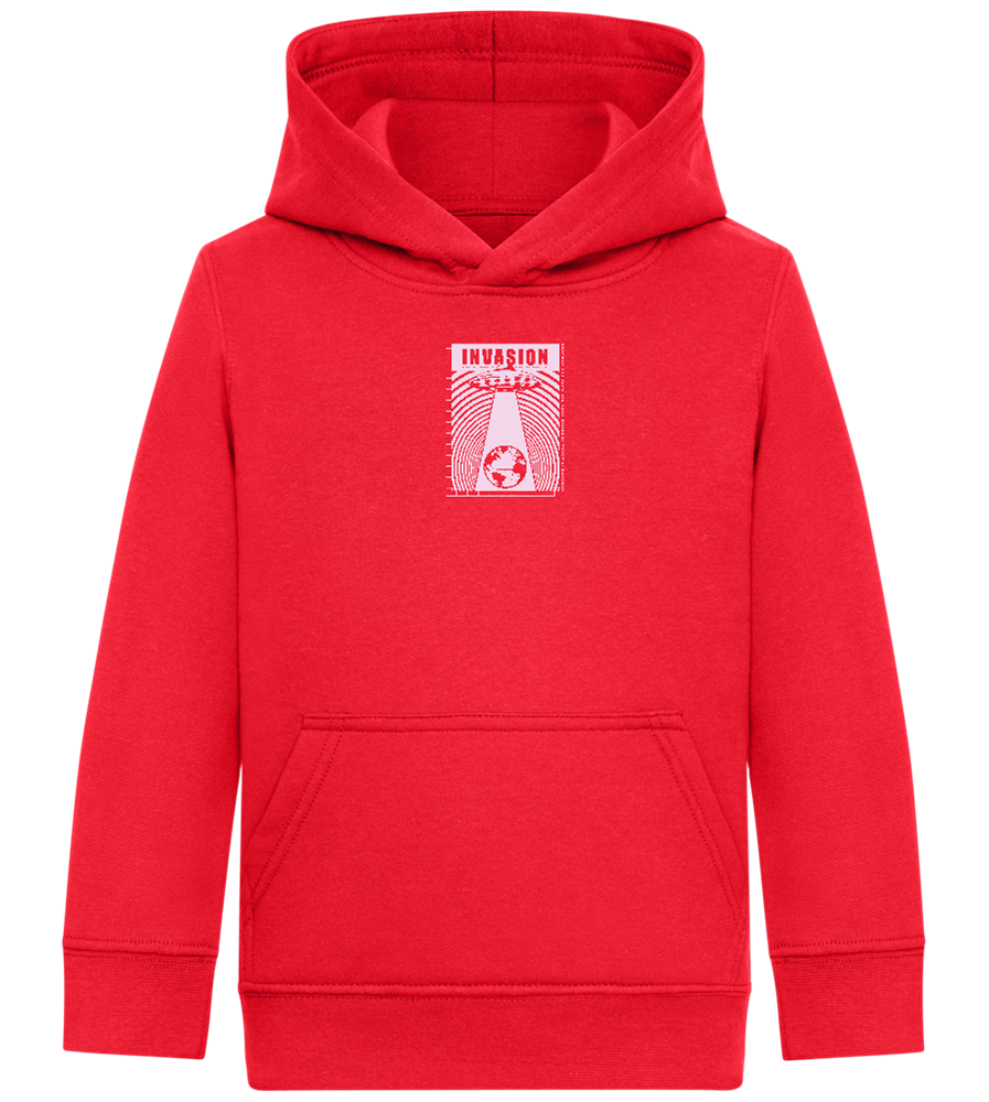 Invasion Ufo Design - Comfort Kids Hoodie_BRIGHT RED_front