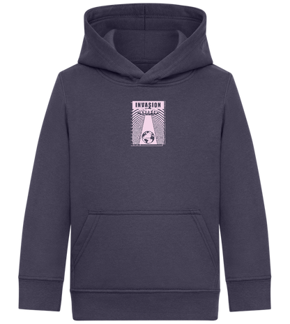 Invasion Ufo Design - Comfort Kids Hoodie_FRENCH NAVY_front