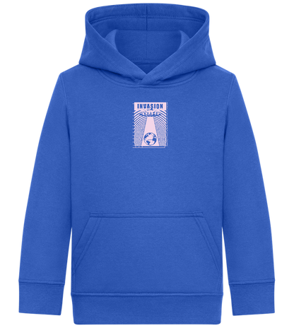 Invasion Ufo Design - Comfort Kids Hoodie_ROYAL_front