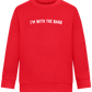 Im With the Band Design - Comfort Kids Sweater_BRIGHT RED_front