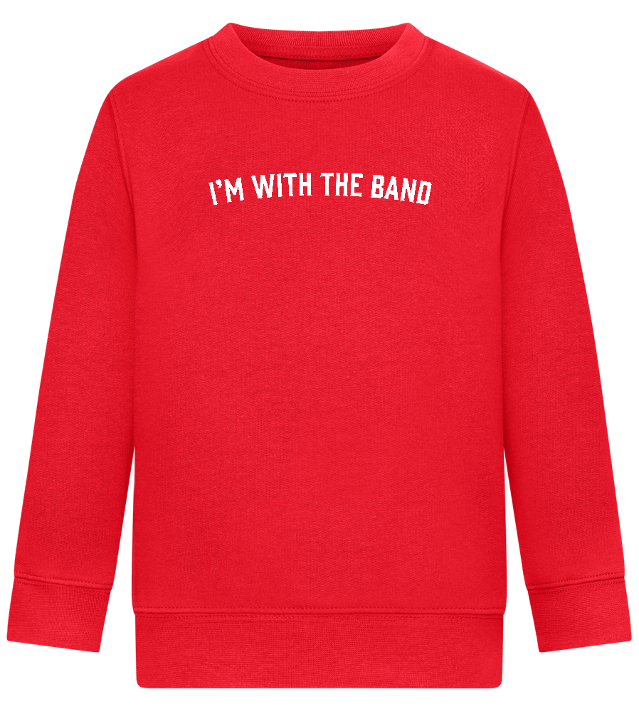 Im With the Band Design - Comfort Kids Sweater_BRIGHT RED_front