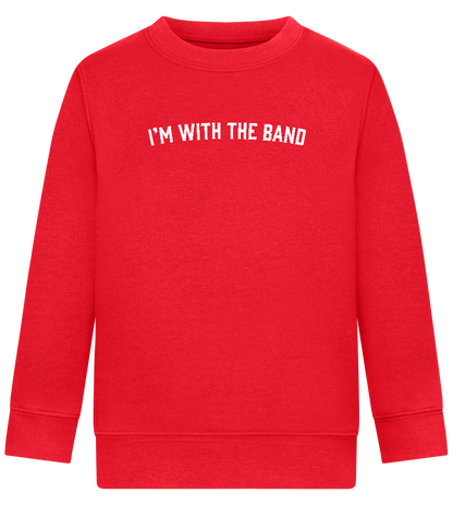 Im With the Band Design - Comfort Kids Sweater_BRIGHT RED_front