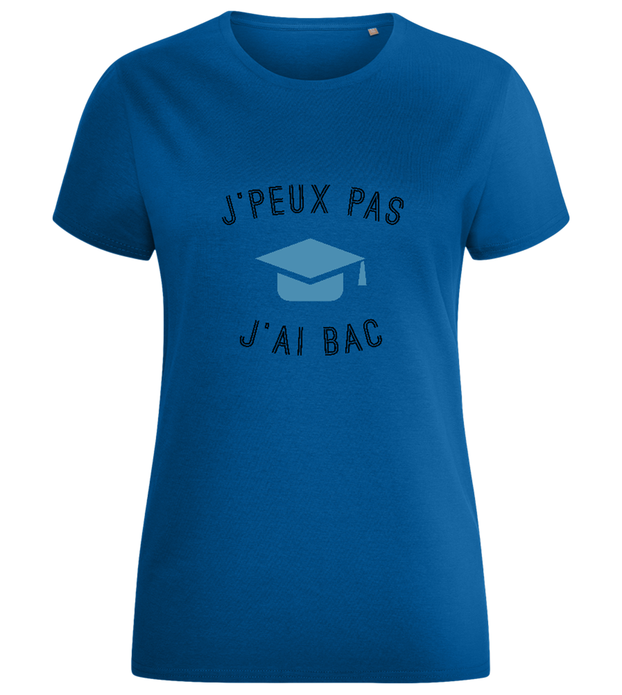 J'peux Pas J'ai Bac Design - Comfort women's fitted t-shirt_ROYAL_front