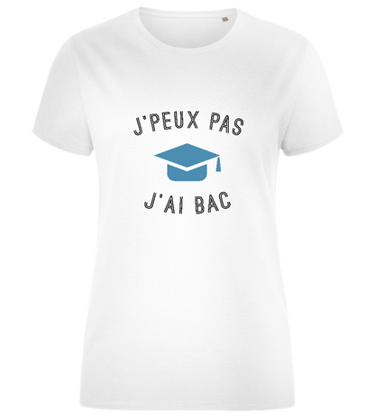 J'peux Pas J'ai Bac Design - Comfort women's fitted t-shirt_WHITE_front