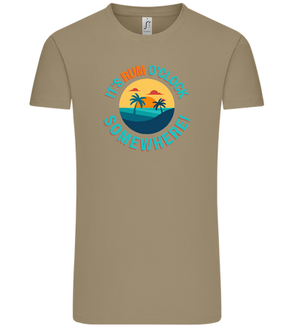 It's Rum O'Clock Design - Comfort Unisex T-Shirt_KHAKI_front