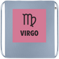 Zodiac Virgo Design - Premium colored organic cotton drawstring bag_BABY BLUE_front