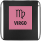 Zodiac Virgo Design - Premium colored organic cotton drawstring bag_BLACK_front