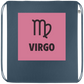 Zodiac Virgo Design - Premium colored organic cotton drawstring bag_BLUE_front