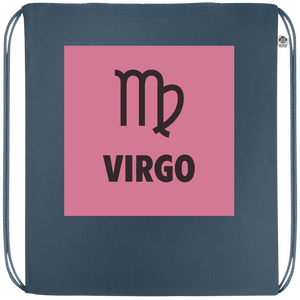 Zodiac Virgo Design - Premium colored organic cotton drawstring bag