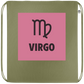 Zodiac Virgo Design - Premium colored organic cotton drawstring bag_GREEN_front