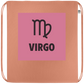 Zodiac Virgo Design - Premium colored organic cotton drawstring bag_ORANGE_front