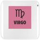 Zodiac Virgo Design - Premium colored organic cotton drawstring bag_WHITE_front