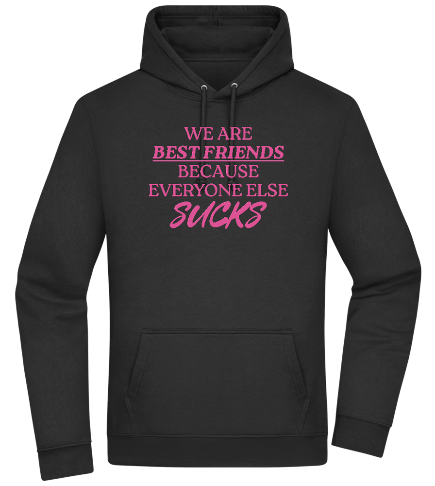 Best Friends Design - Premium Essential Unisex Hoodie_BLACK_front